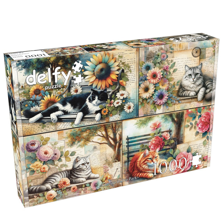 Delfy Catnap In The Park 1000pc Jigsaw Puzzle