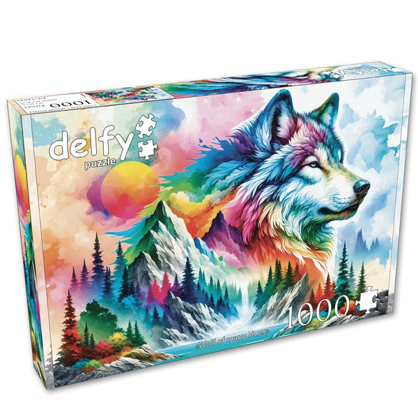 Delfy Wolf Of Many Hues 1000pc Jigsaw Puzzle