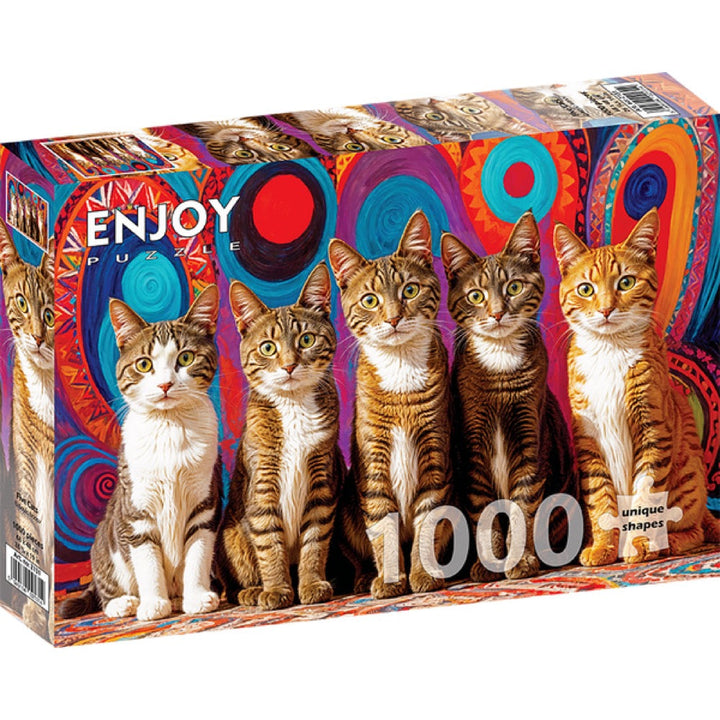 Enjoy 2131 Five Cats 1000pc Jigsaw Puzzle