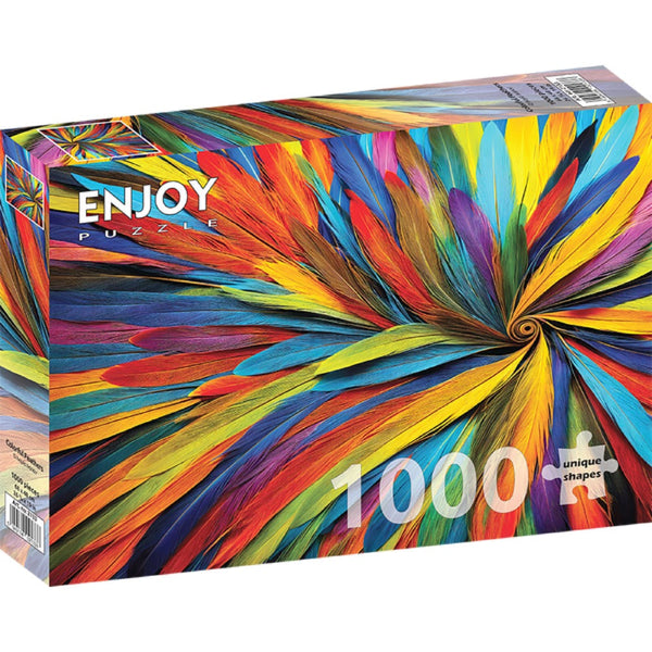 Enjoy 2133 Colorful Feathers 1000pc Jigsaw Puzzle