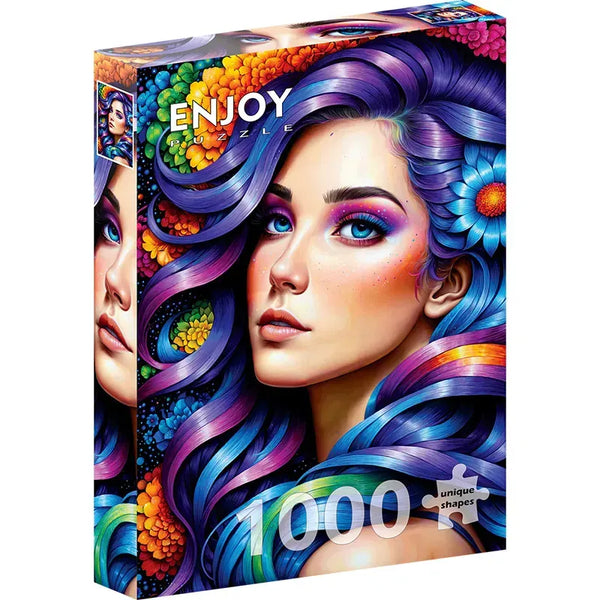 Enjoy 2172 Rainbow Flower Portrait 1000pc Jigsaw Puzzle