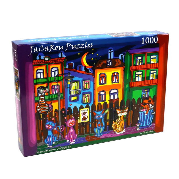 JaCaRou Cats Night Out 1000PC Jigsaw Puzzle