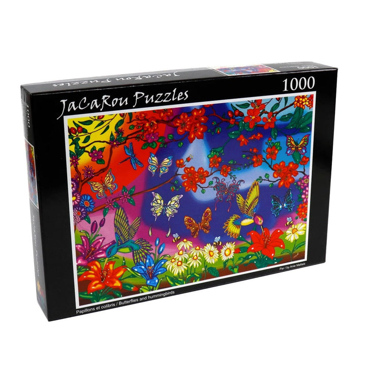 JaCaRou Butterflies and Hummingbirds 1000PC Jigsaw Puzzle