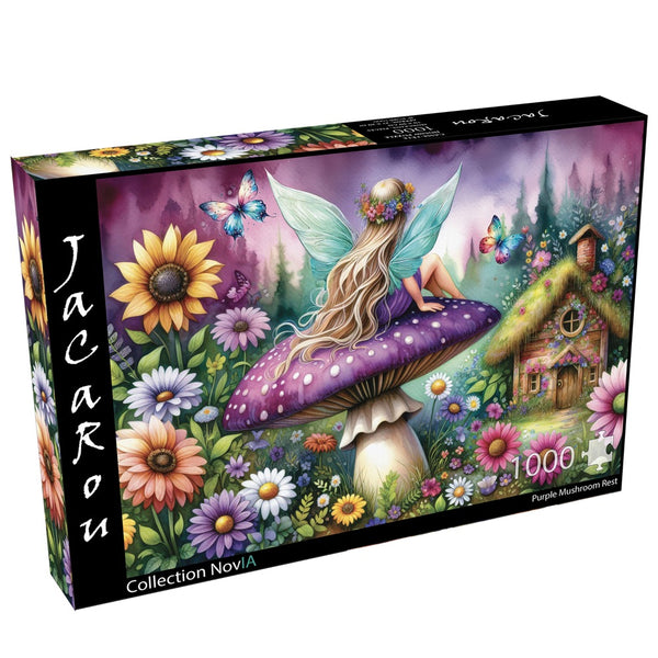 JaCaRou Purple Mushroom Rest 1000pc Jigsaw Puzzle