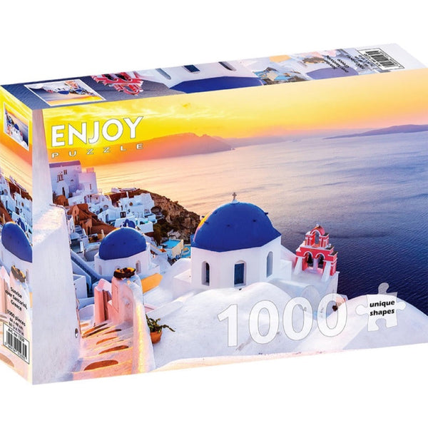 Enjoy Sunrise over Santorini Greece 1000pc Jigsaw Puzzle