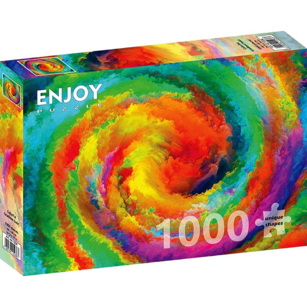 Enjoy 1236 Colorful Gradient Swirl 1000pc Jigsaw Puzzle