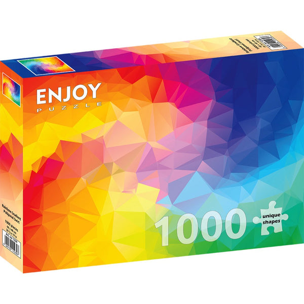 Enjoy 1239 Rainbow Gradient Poligonal Swirl 1000pc Jigsaw Puzzle