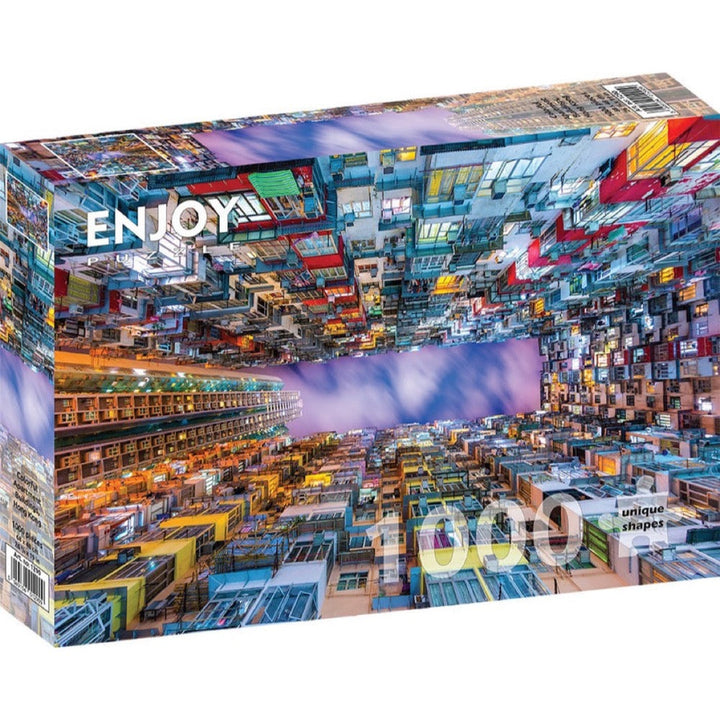 Enjoy Colourful Apartment Building Hong Kong 1000pc Jigsaw Puzzle