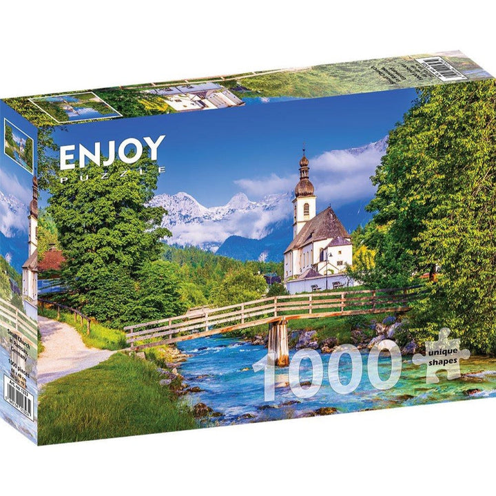 Enjoy Small Church in Ramsau Germany 1000pc Jigsaw Puzzle