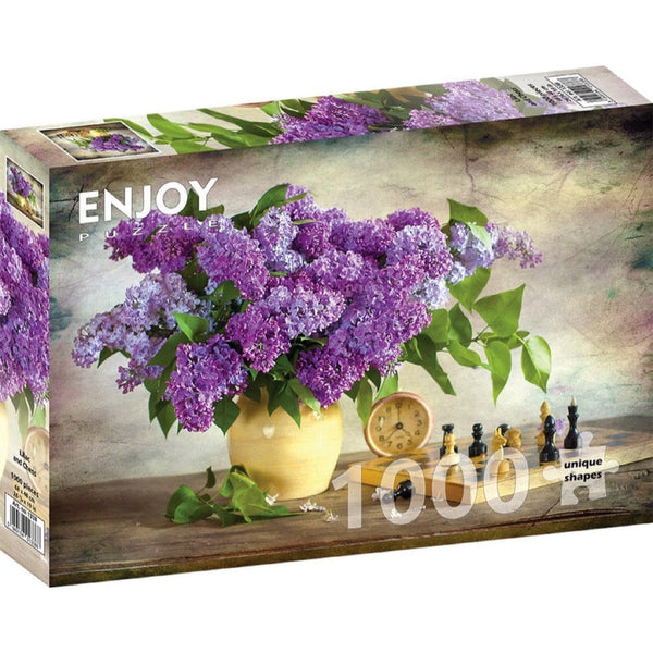 Enjoy Lilac and Chess 1000pc Jigsaw Puzzle