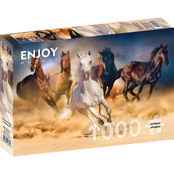 Enjoy Horses Running in the Desert 1000pc Jigsaw Puzzle