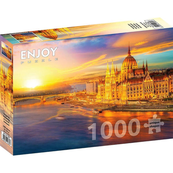 Enjoy Hungarian Parliament at Sunset Budapest 1000pc Jigsaw Puzzle