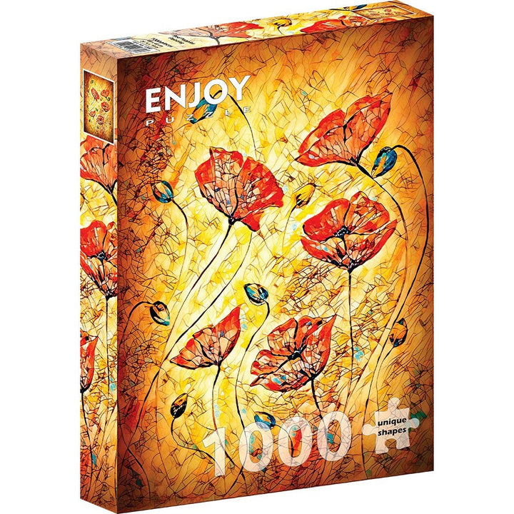 Enjoy Red Poppies Painting 1000pc Jigsaw Puzzle