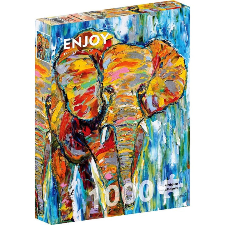 Enjoy Colourful Elefant 1000pc Jigsaw Puzzle