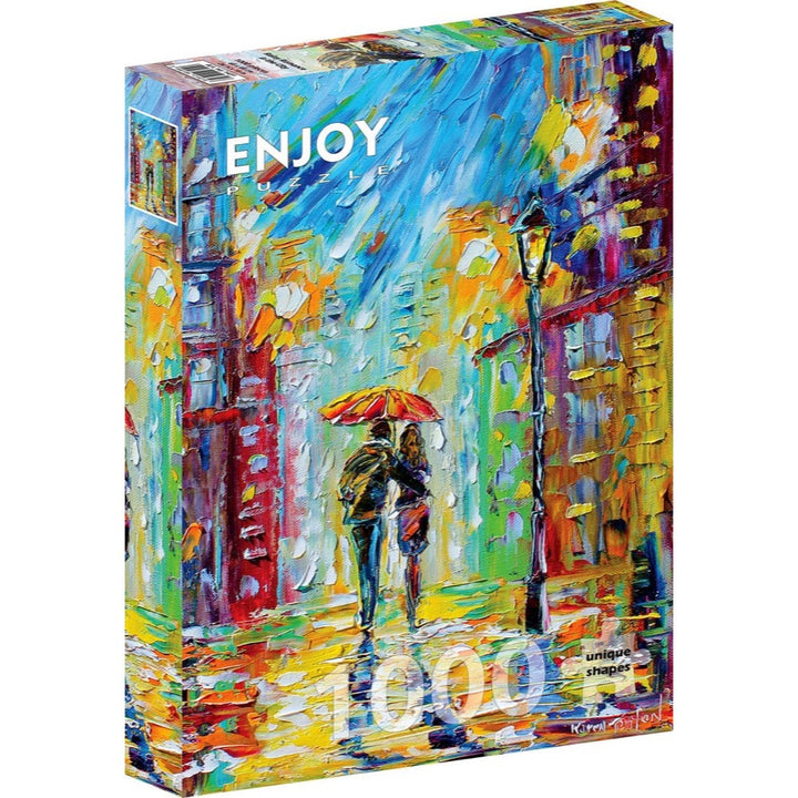 Enjoy Rainy Romance in the City 1000pc Jigsaw Puzzle