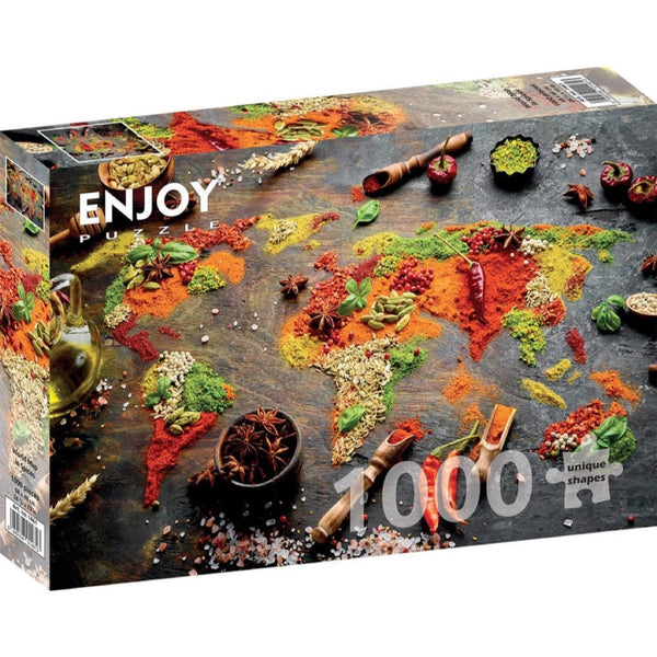 Enjoy World Map in Spices 1000pc Jigsaw Puzzle