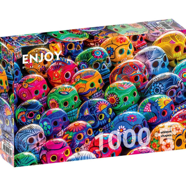 Enjoy Colourful Skulls 1000pc Jigsaw Puzzle