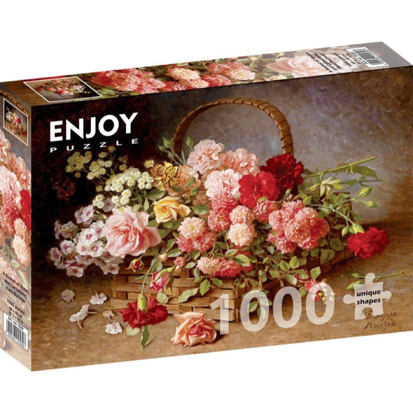 Enjoy A Basket of Roses and Carnations 1000pc Jigsaw Puzzle