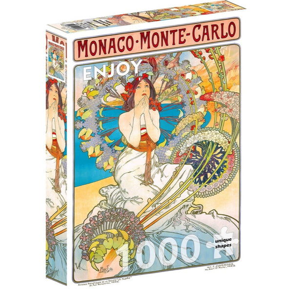 Enjoy Monaco Monte Carlo Alphonse Mucha 1000pc Jigsaw Puzzle