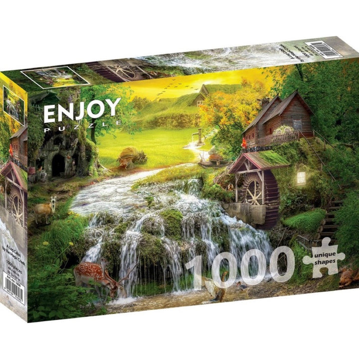 Enjoy A Log Cabin by the Magic Creek 1000pc Jigsaw Puzzle