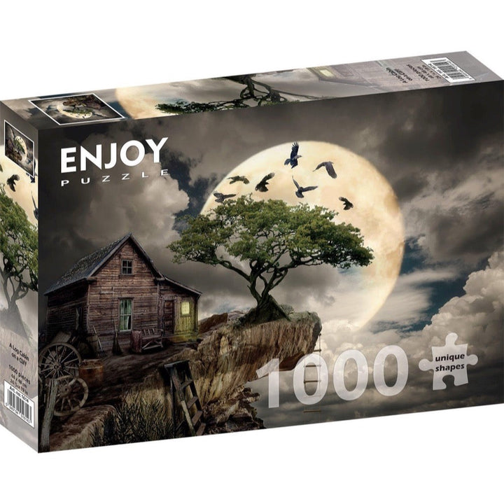 Enjoy A Log Cabin on a Cliff 1000pc Jigsaw Puzzle