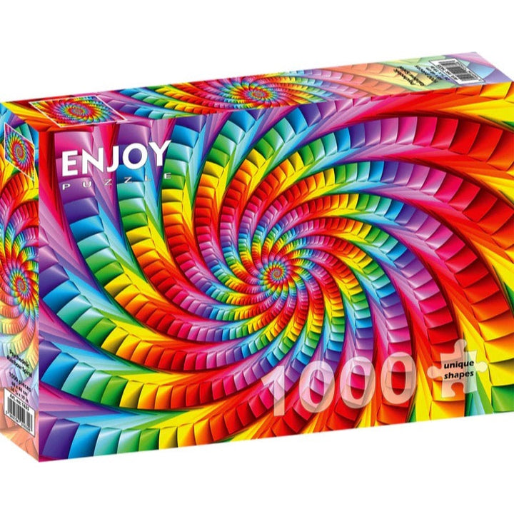 Enjoy Psychedelic Rainbow Spiral 1000pc Jigsaw Puzzle