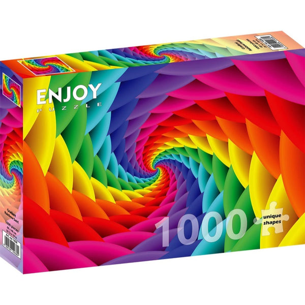 Enjoy 1638 Gradient Rainbow Swirl 1000pc Jigsaw Puzzle