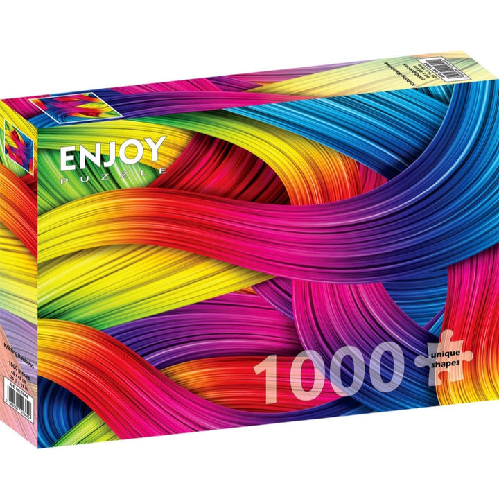 Enjoy Knitting Rainbows 1000pc Jigsaw Puzzle