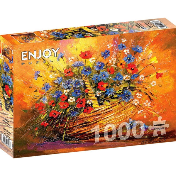 Enjoy Basket with Flowers 1000pc Jigsaw Puzzle