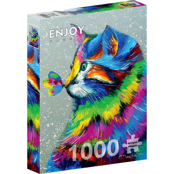 Enjoy 1781 Bright Cat and Butterfly 1000pc Jigsaw Puzzle