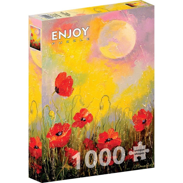 Enjoy Poppies in the Moonlight 1000pc Jigsaw Puzzle