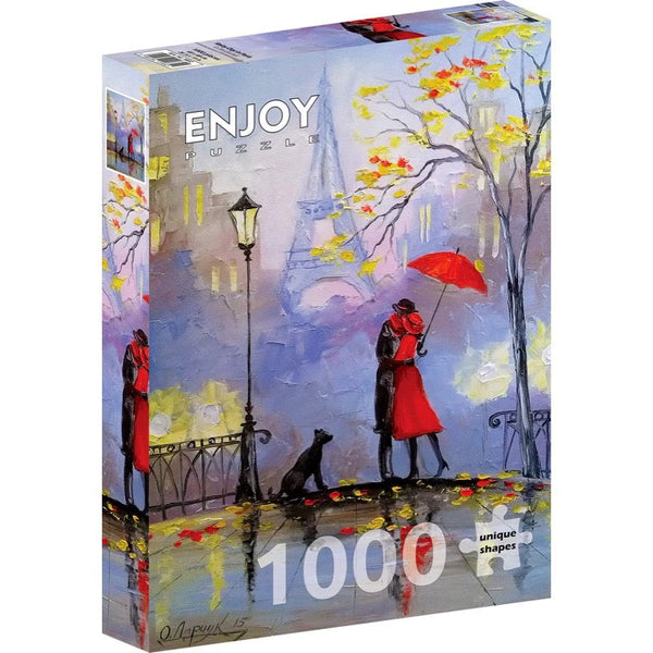 Enjoy Rainy Day in Paris 1000pc Jigsaw Puzzle