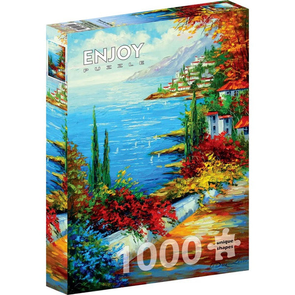 Enjoy Town by the Sea 1000pc Jigsaw Puzzle