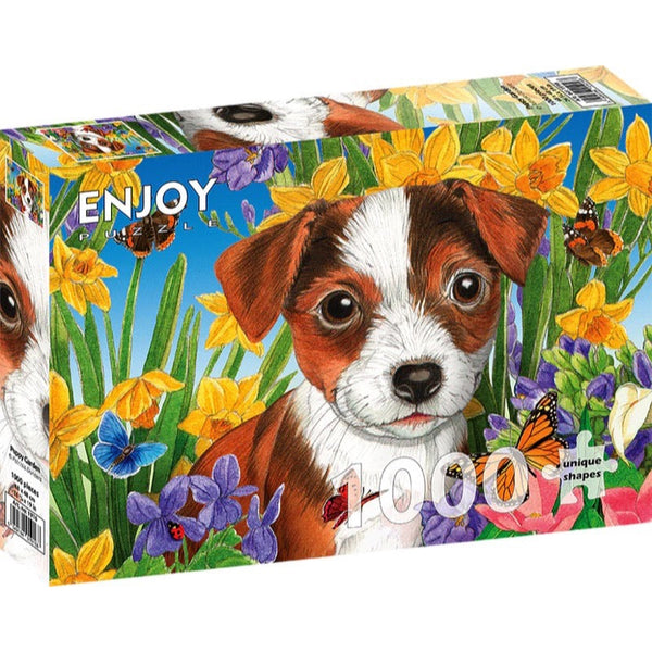 Enjoy Puppy Garden 1000pc Jigsaw Puzzle