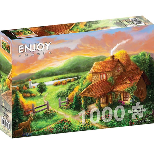 Enjoy Cottage at Dusk 1000pc Jigsaw Puzzle