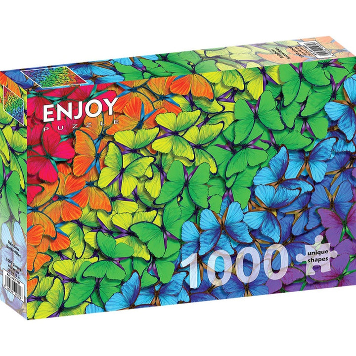 Enjoy 1961 Rainbow Butterflies 1000pc Jigsaw Puzzle