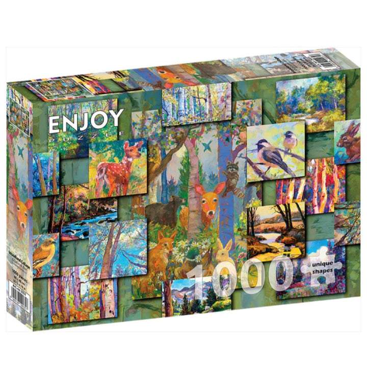 Enjoy Woodland Collage 1000pc Jigsaw Puzzle