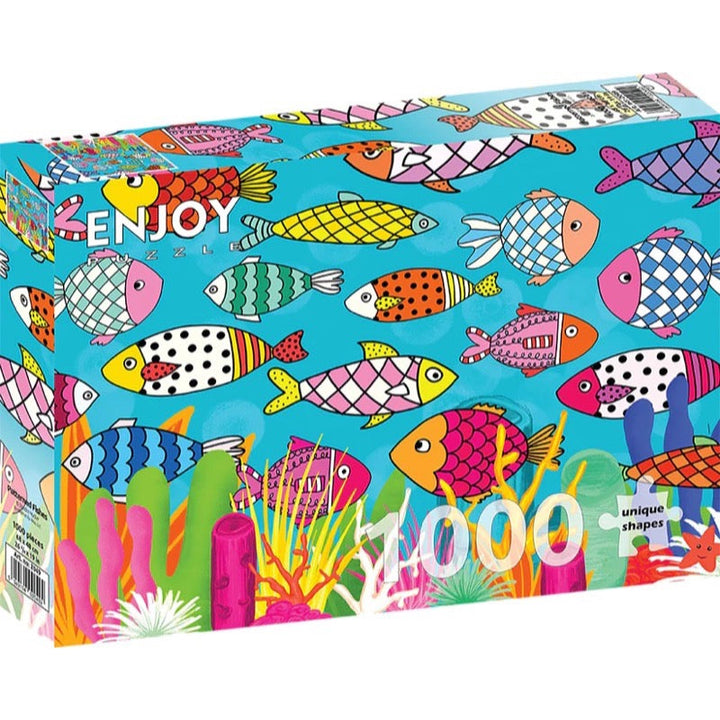 Enjoy Patterned Fishes 1000pc Jigsaw Puzzle