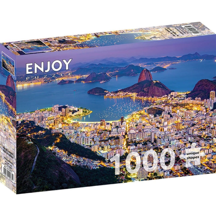 Enjoy Rio de Janeiro by Night Brazil 1000pc Jigsaw Puzzle