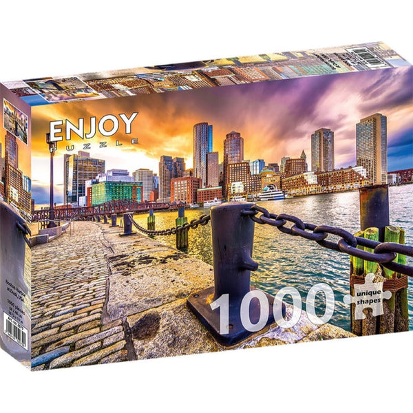 Enjoy Boston Harbor at Dusk USA 1000pc Jigsaw Puzzle