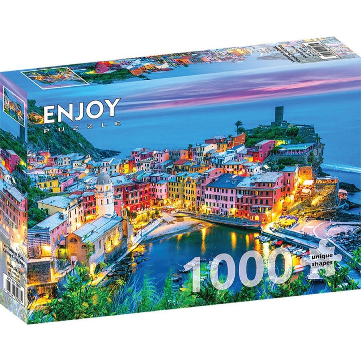 Enjoy Vernazza at Dusk Cinque Terre Italy 1000pc Jigsaw Puzzle