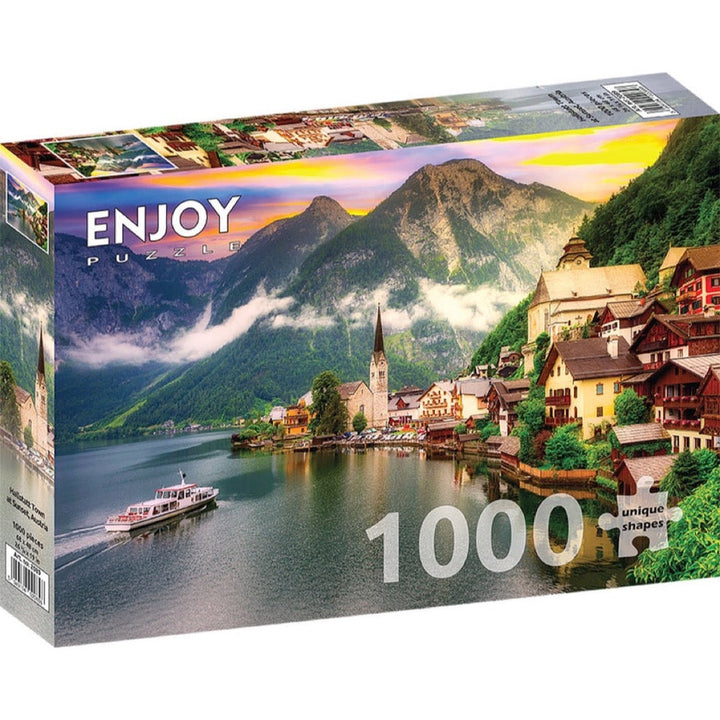 Enjoy Hallstatt Town at Sunset Austria 1000pc Jigsaw Puzzle