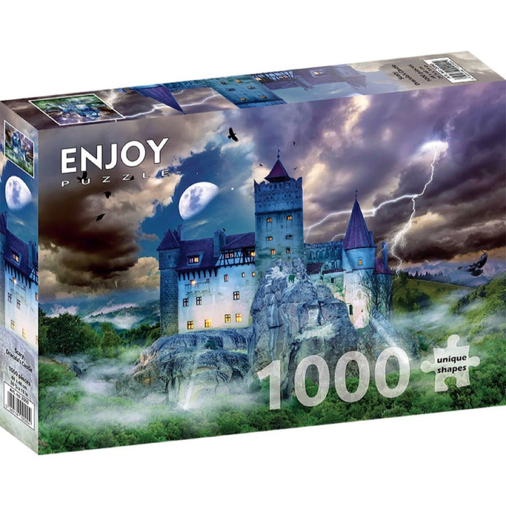 Enjoy Spooky Night at Draculas Castle 1000pc Jigsaw Puzzle