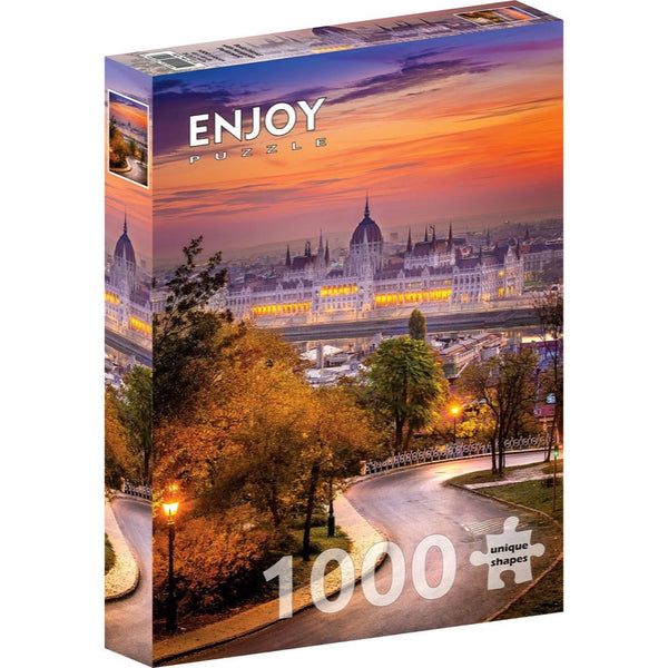 Enjoy Buda District with Hungarian Parliament 1000pc Jigsaw Puzzle