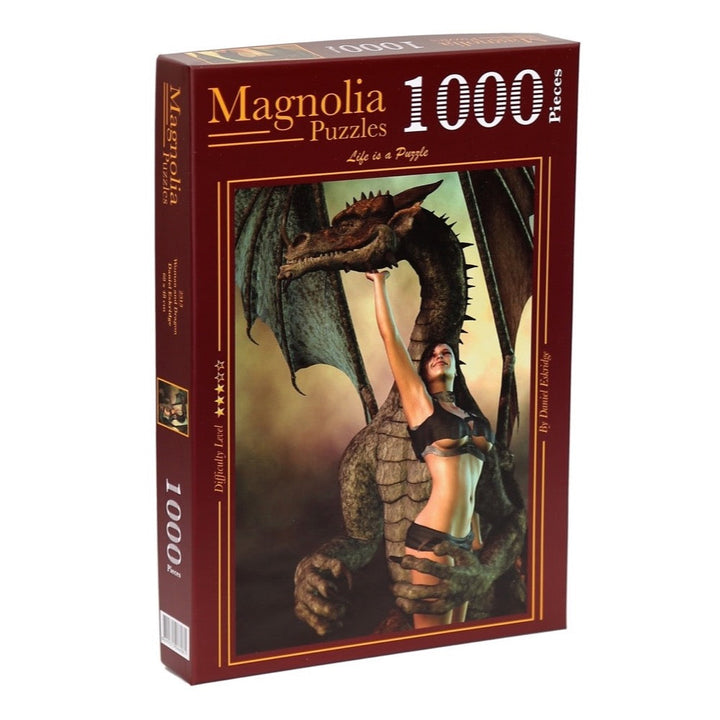 Magnolia Puzzle 2313 Woman and Dragon 1000pc Jigsaw Puzzle