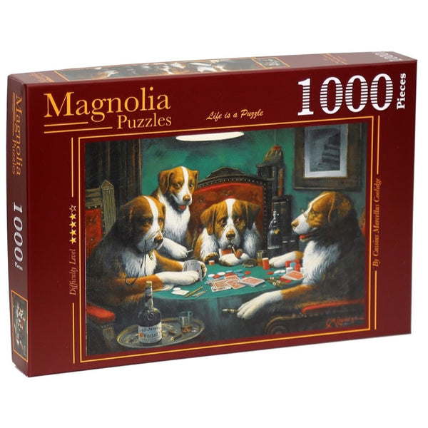 Magnolia Puzzle 2325 Dogs Playing Poker 1000pc Jigsaw Puzzle