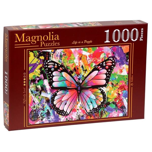 Magnolia Puzzle 2336 Colorful Butterfly 1000pc Jigsaw Puzzle