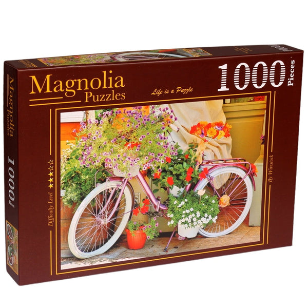 Magnolia Puzzle 3502 Bicycle with Flowers 1000pc Jigsaw Puzzle