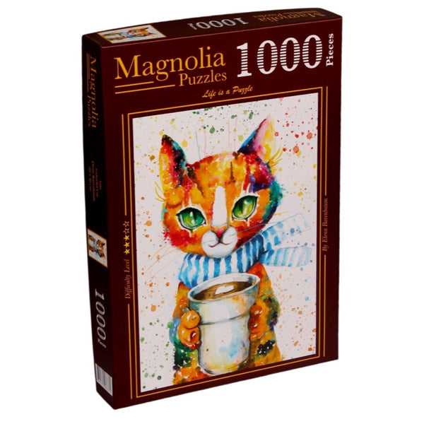 Magnolia Puzzle 3505 Colorful Cat 1000pc Jigsaw Puzzle