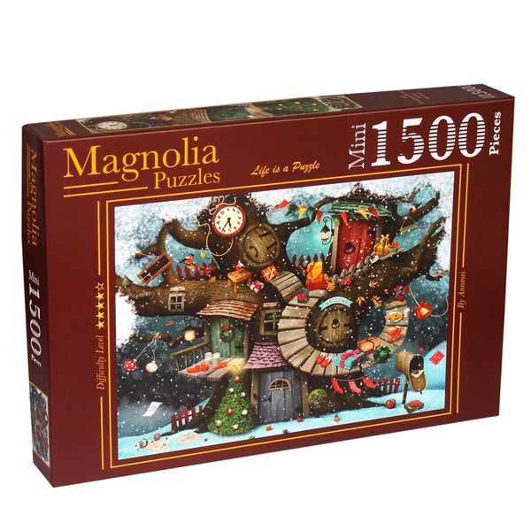 Magnolia Puzzle 3514 Christmas in the Forest 1500pc Mini Jigsaw Puzzle